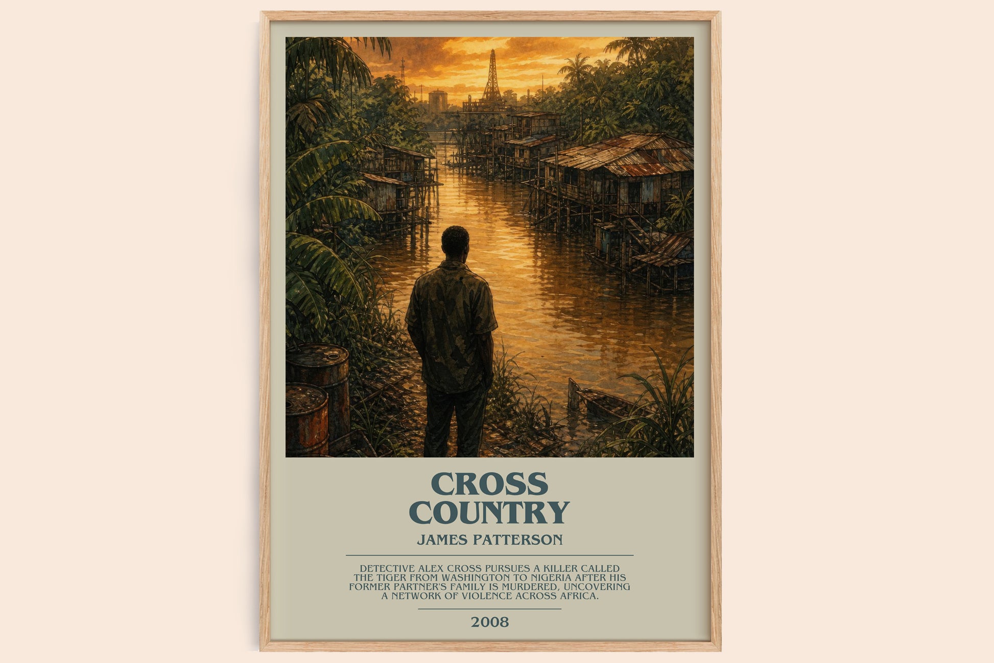 Cross Country bookish book poster by James Patterson – framed literary art print