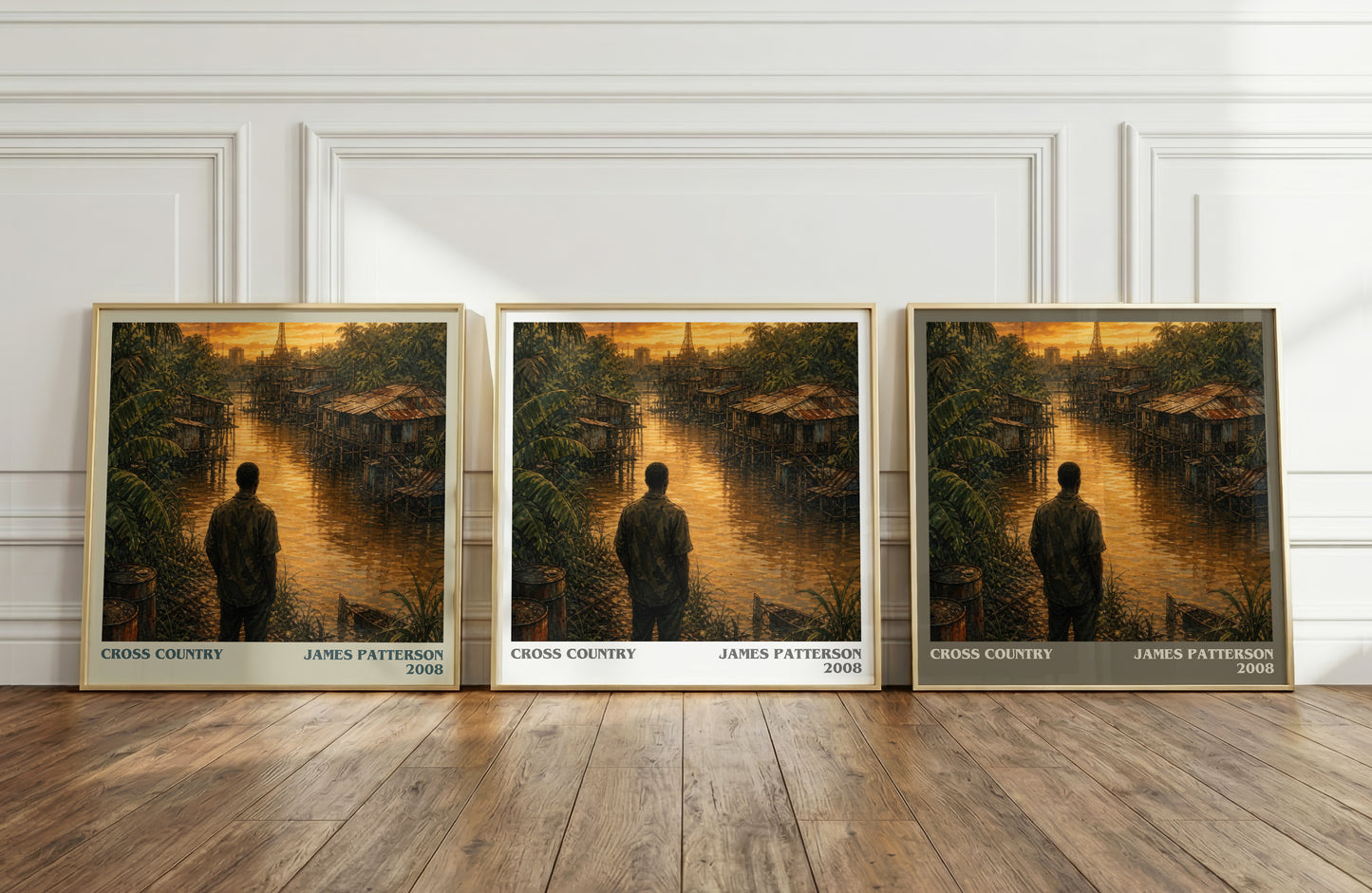Cross Country literary art print colour and style options – James Patterson book art
