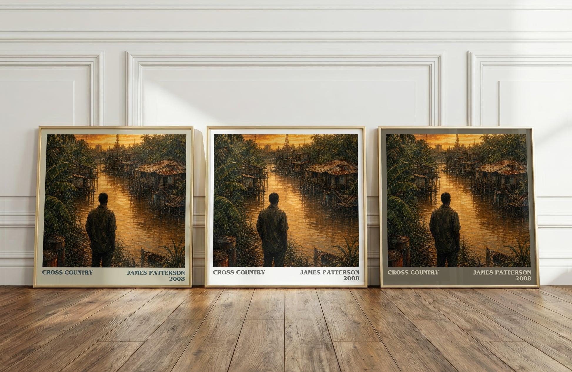 Cross Country literary art print colour and style options – James Patterson book art