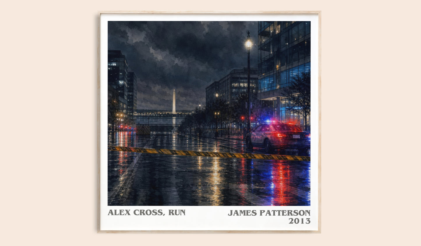 Alex Cross, Run literary book poster by James Patterson – framed literary art print