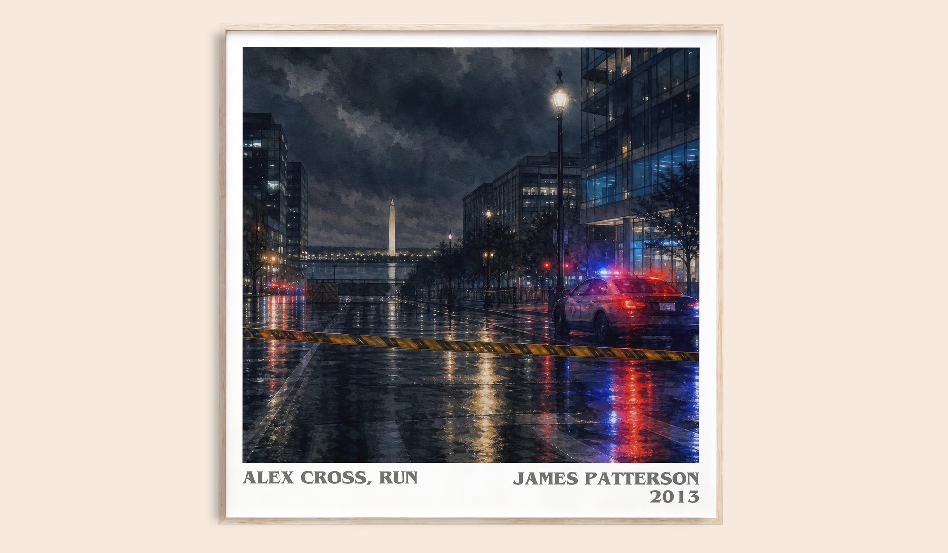 Alex Cross, Run literary book poster by James Patterson – framed literary art print