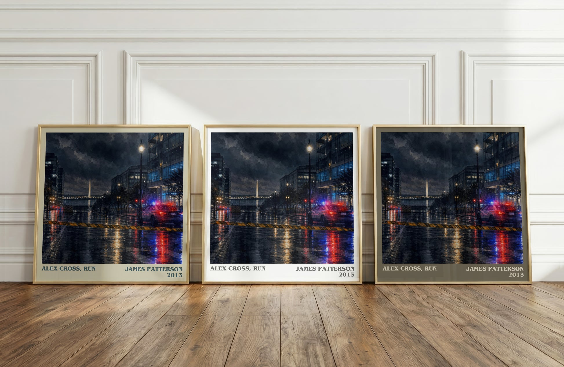 Alex Cross, Run literary art print colour and style options – James Patterson book art