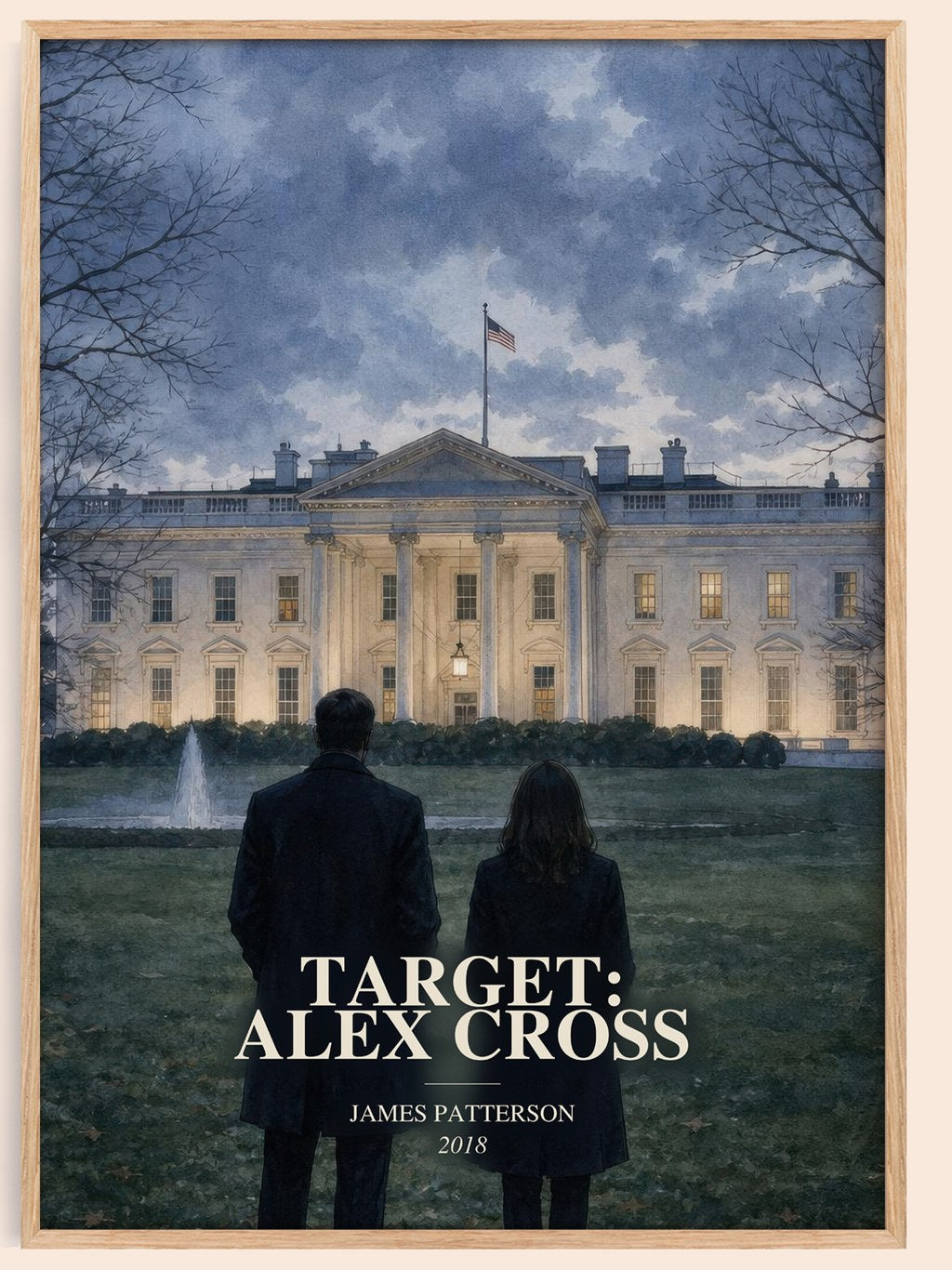 Target: Alex Cross watercolour book poster by James Patterson – framed literary art print