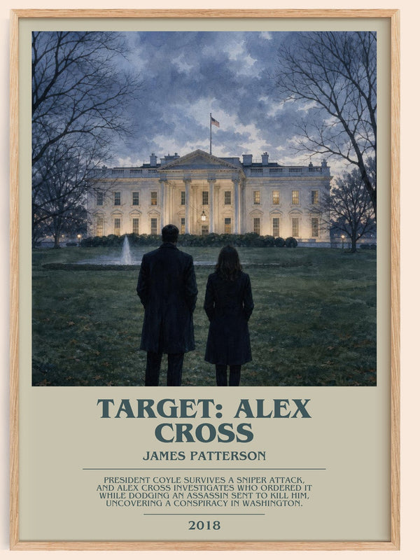 Target: Alex Cross bookish book poster by James Patterson – framed literary art print