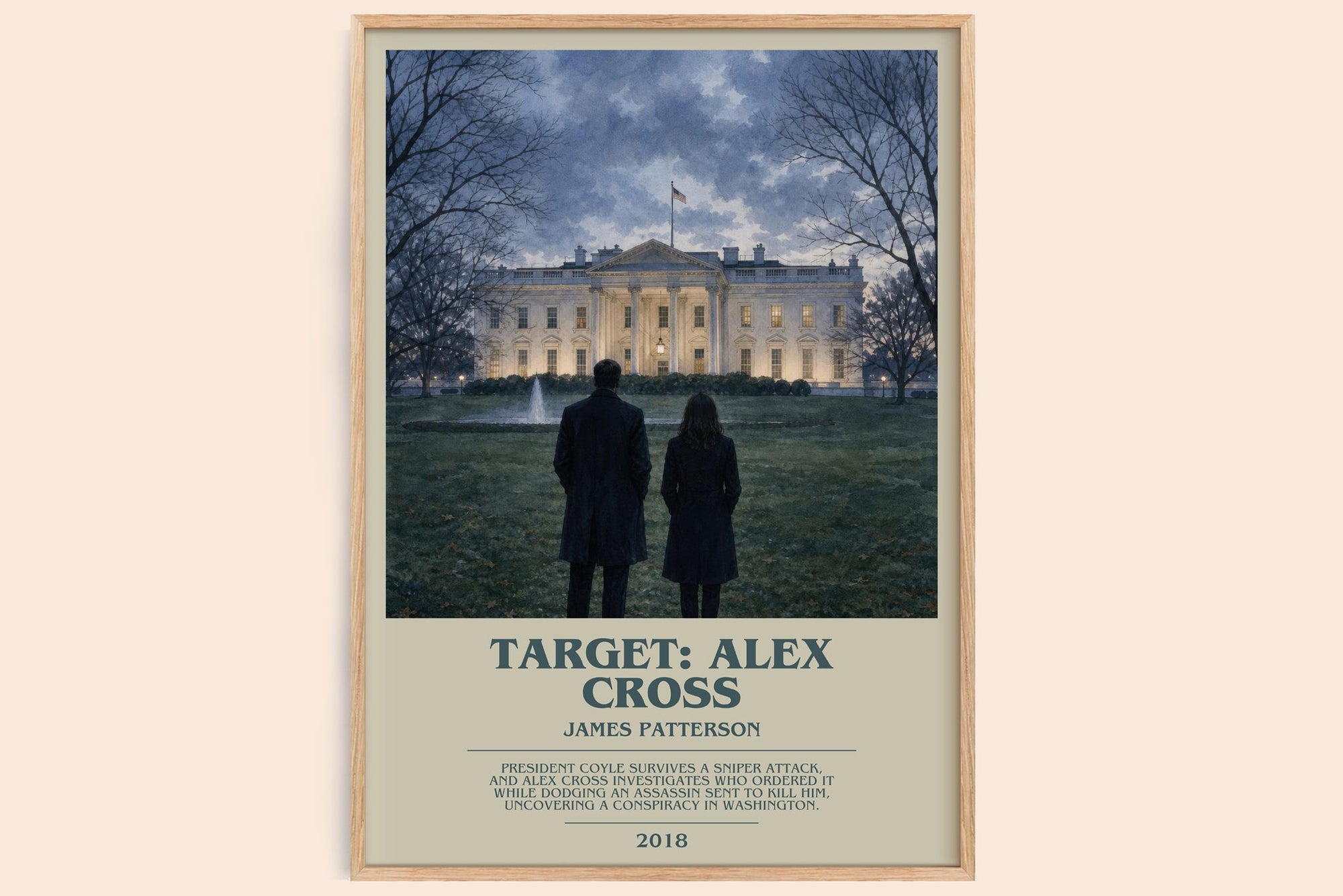 Target: Alex Cross bookish book poster by James Patterson – framed literary art print
