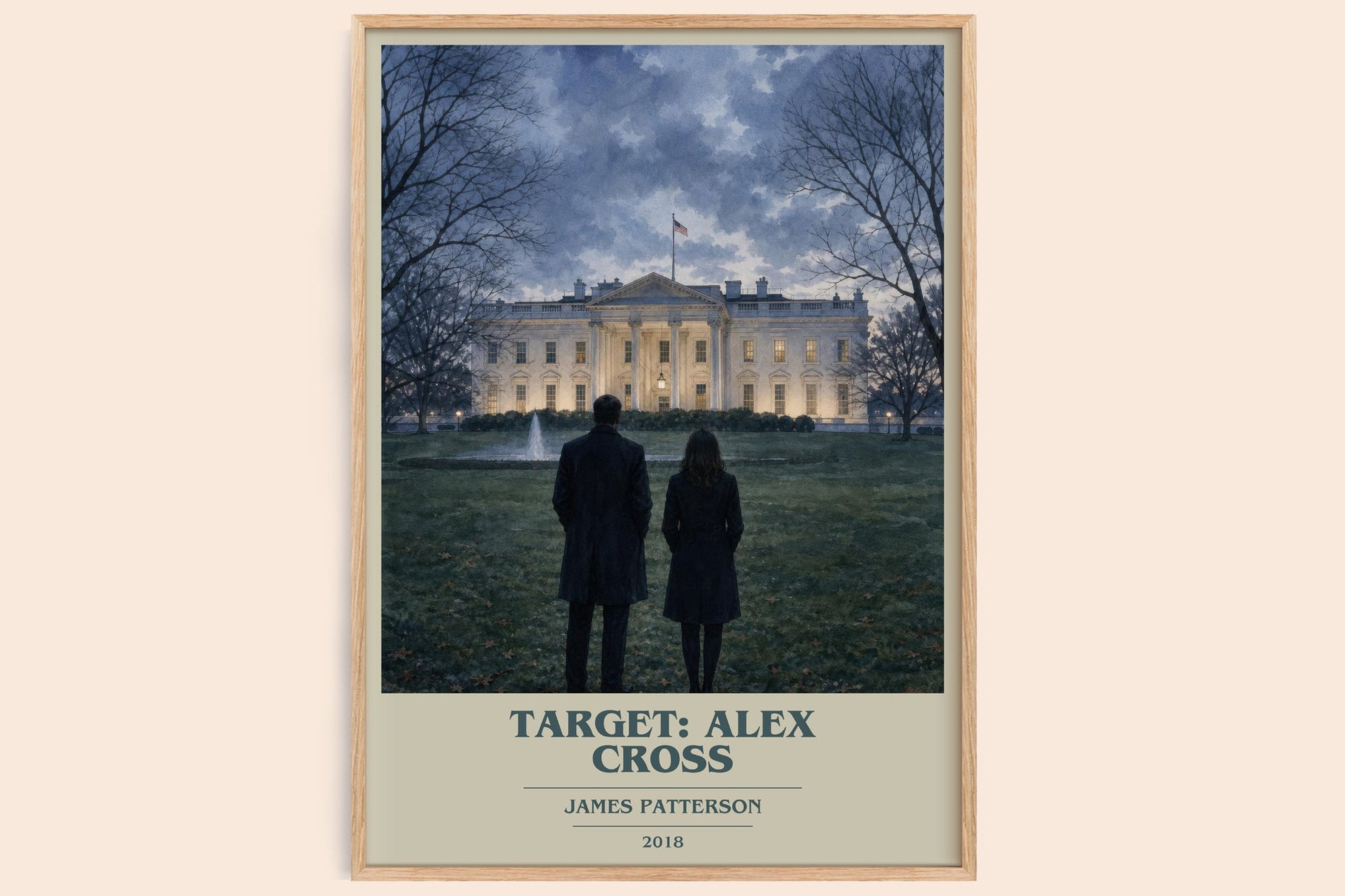 Target: Alex Cross book cover book poster by James Patterson – framed literary art print