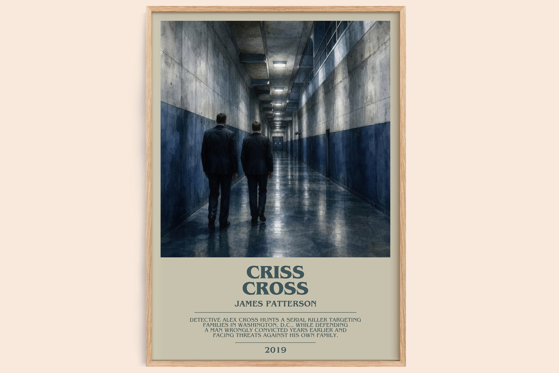 Criss Cross bookish book poster by James Patterson – framed literary art print
