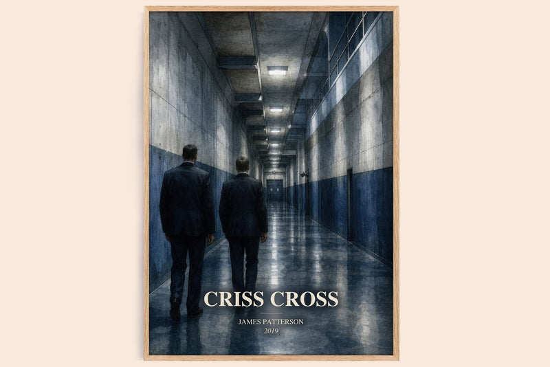 Criss Cross watercolour book poster by James Patterson – framed literary art print