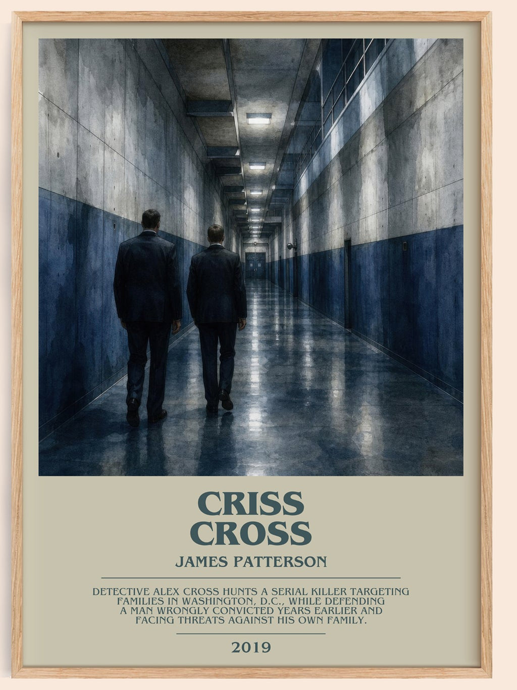 Criss Cross bookish book poster by James Patterson – framed literary art print
