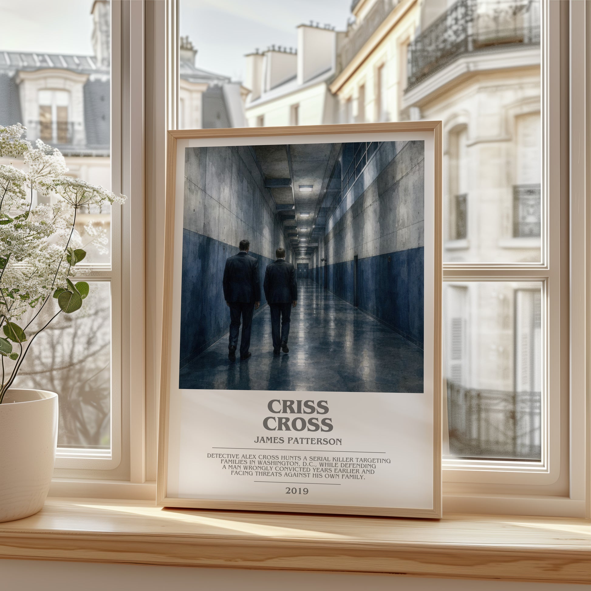 Criss Cross bookish poster colour and style options – James Patterson book art