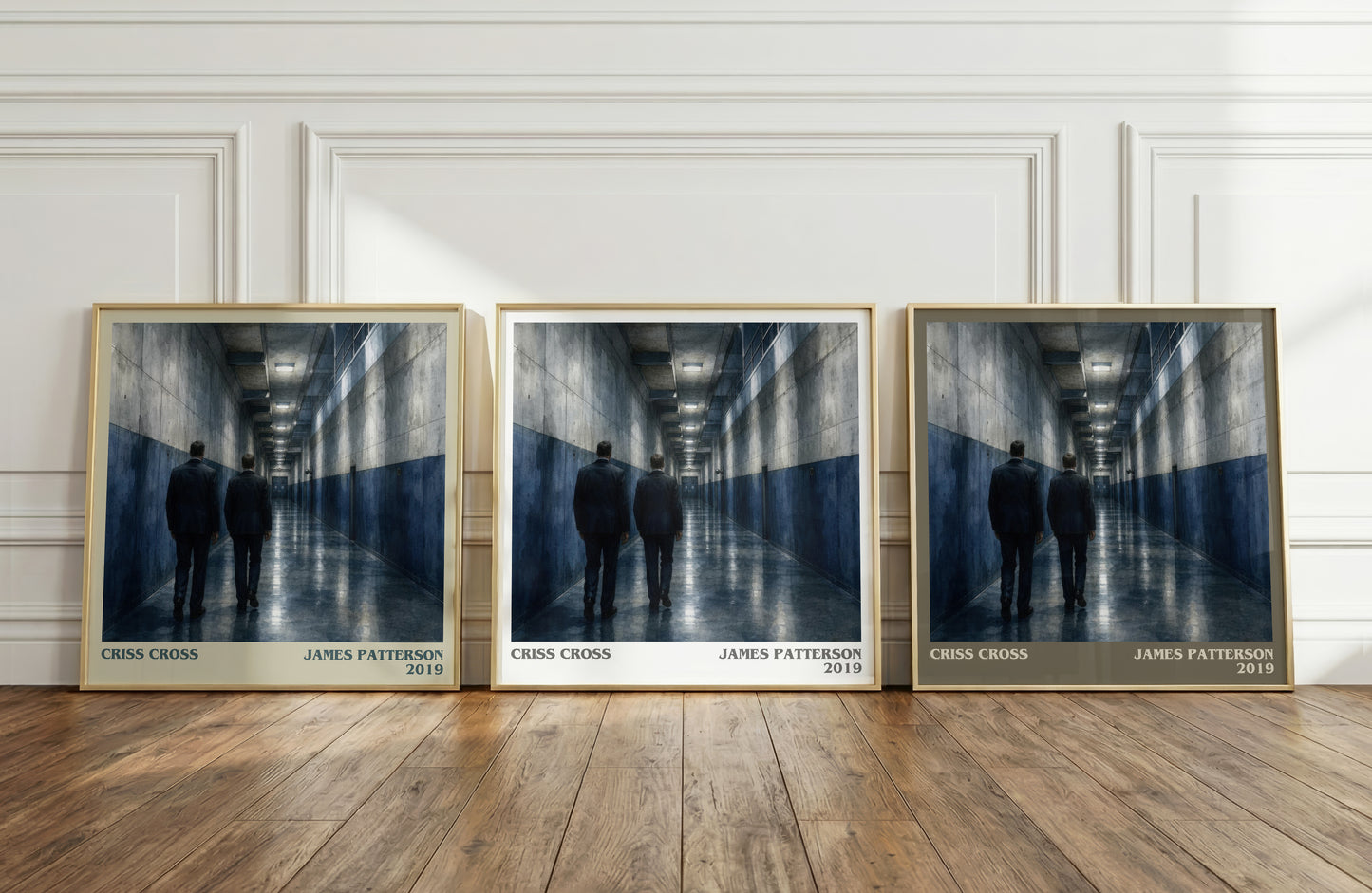 Criss Cross literary art print colour and style options – James Patterson book art