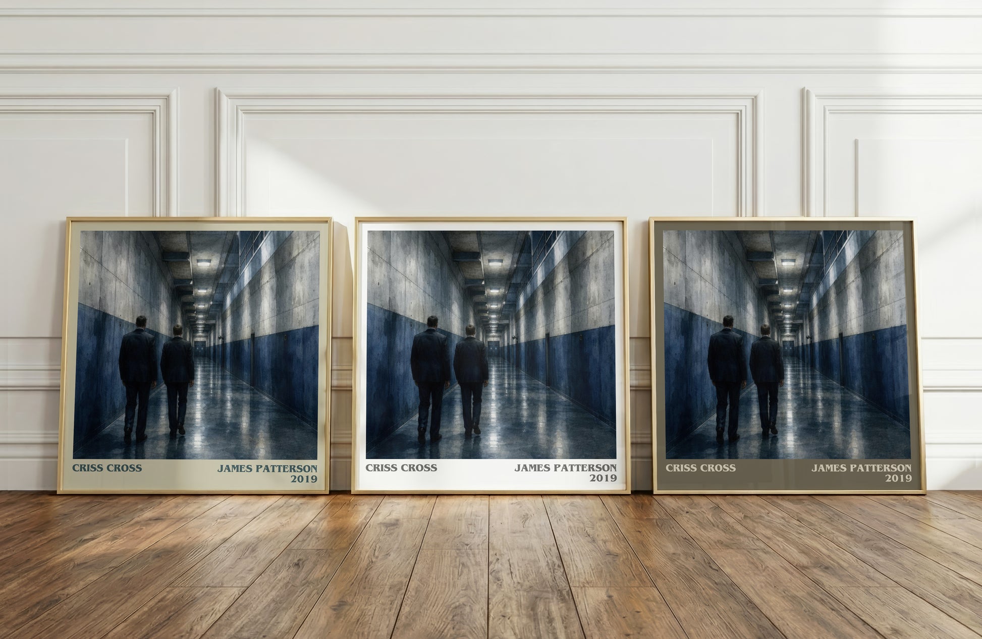 Criss Cross literary art print colour and style options – James Patterson book art