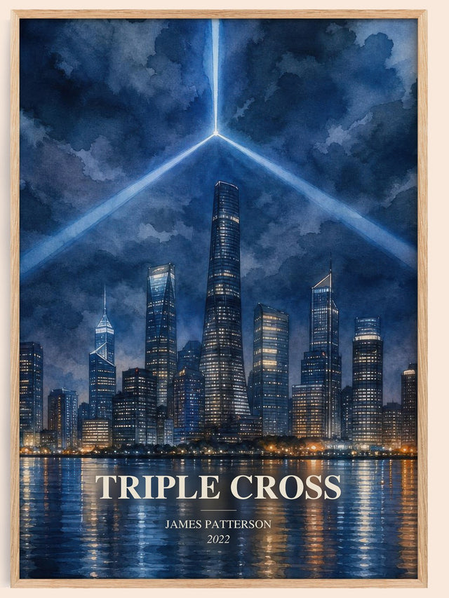 Triple Cross Book Watercolour Illustration by James Patterson
