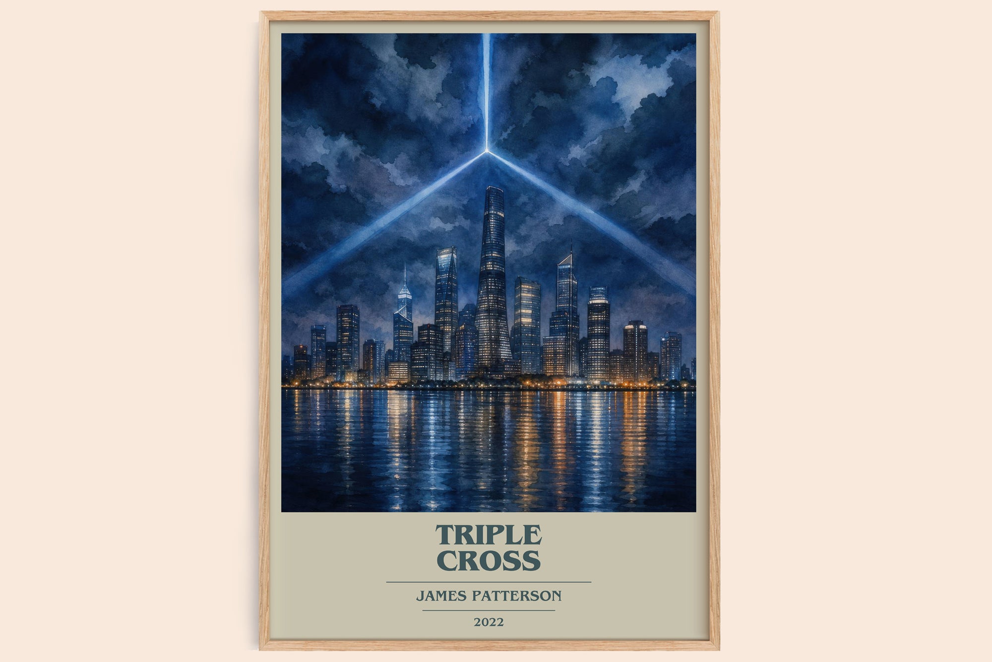 Triple Cross book cover book poster by James Patterson – framed literary art print