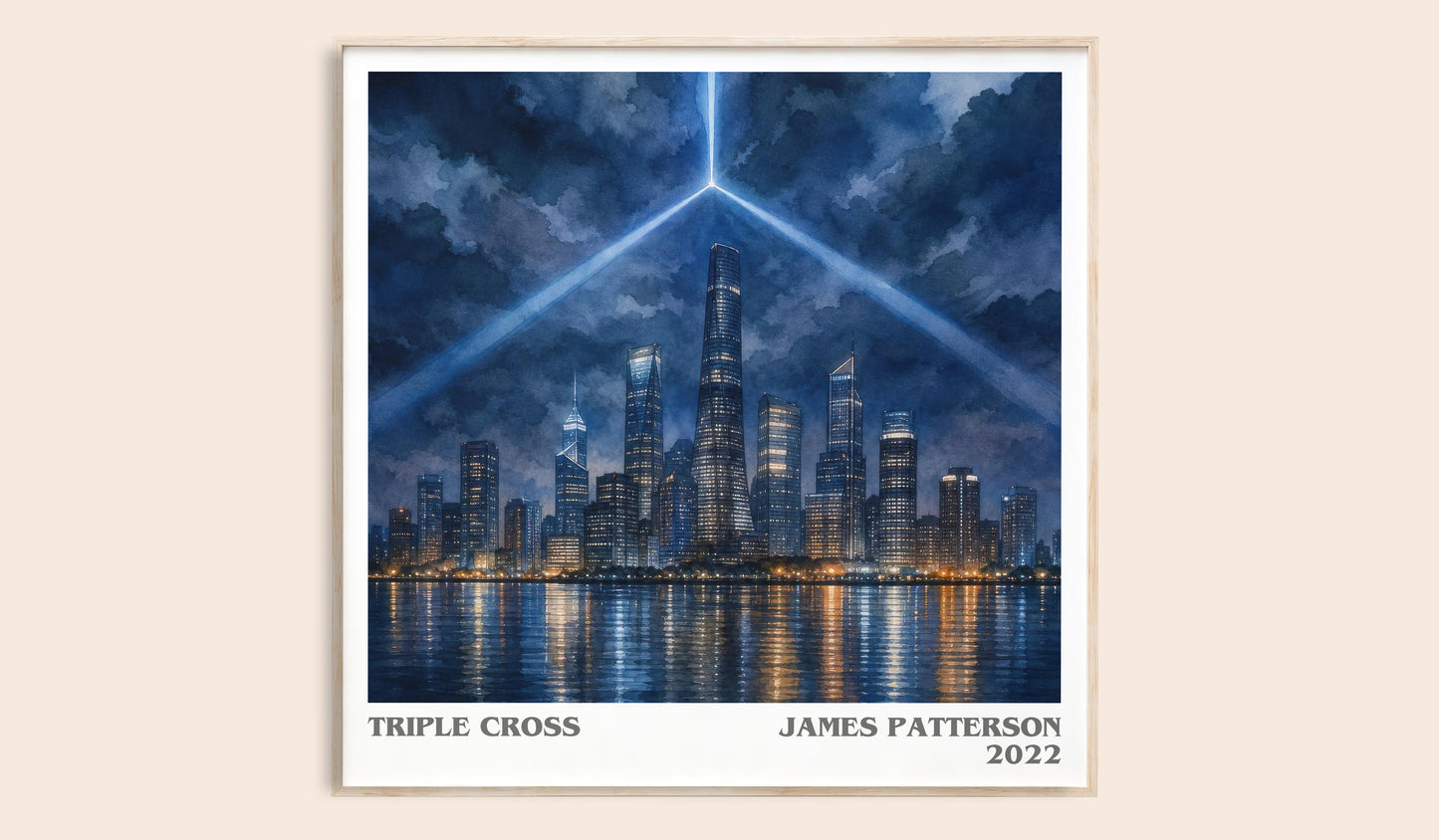 Triple Cross literary book poster by James Patterson – framed literary art print
