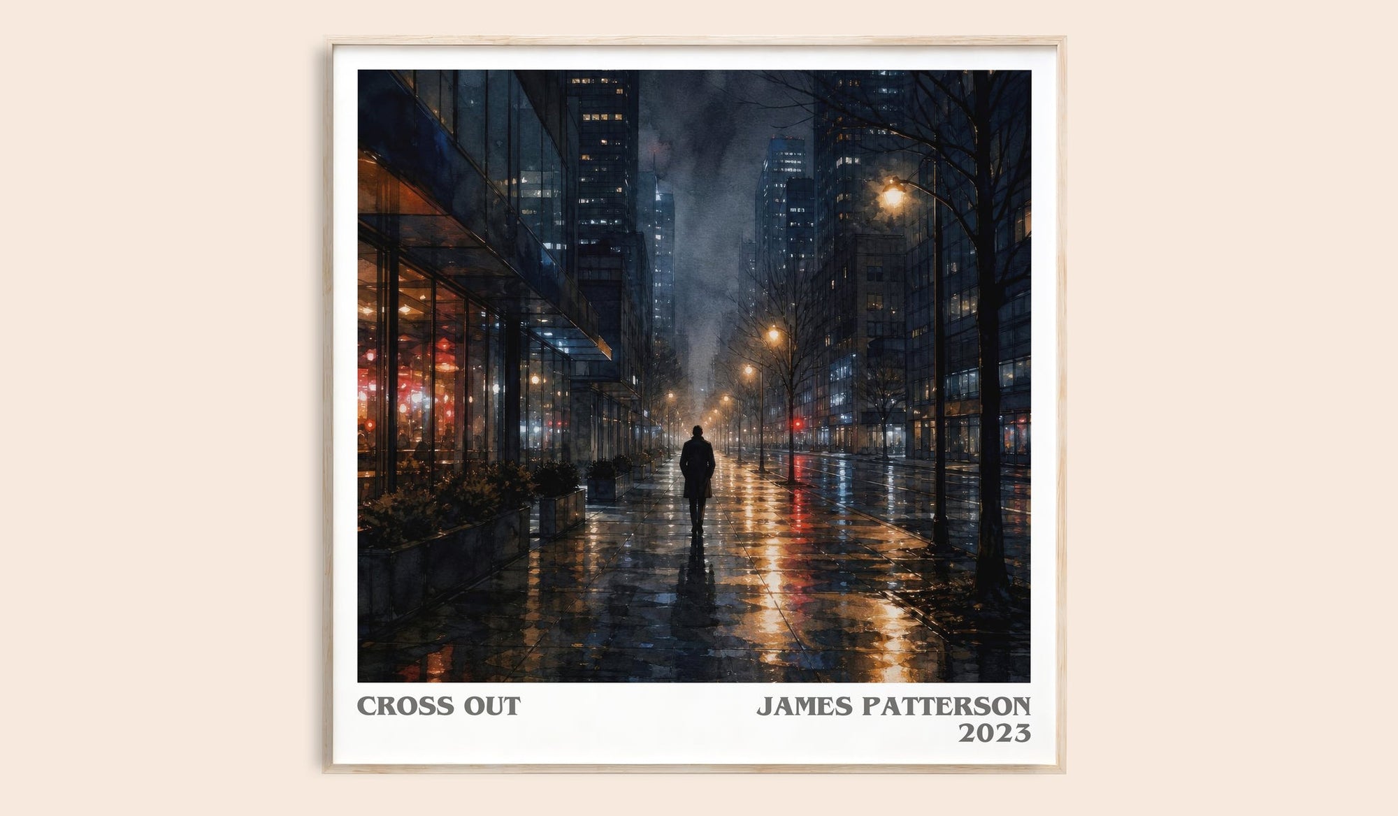 Cross Out literary book poster by James Patterson – framed literary art print