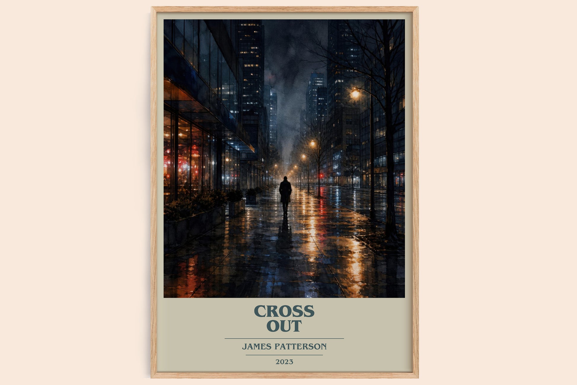 Cross Out book cover book poster by James Patterson – framed literary art print