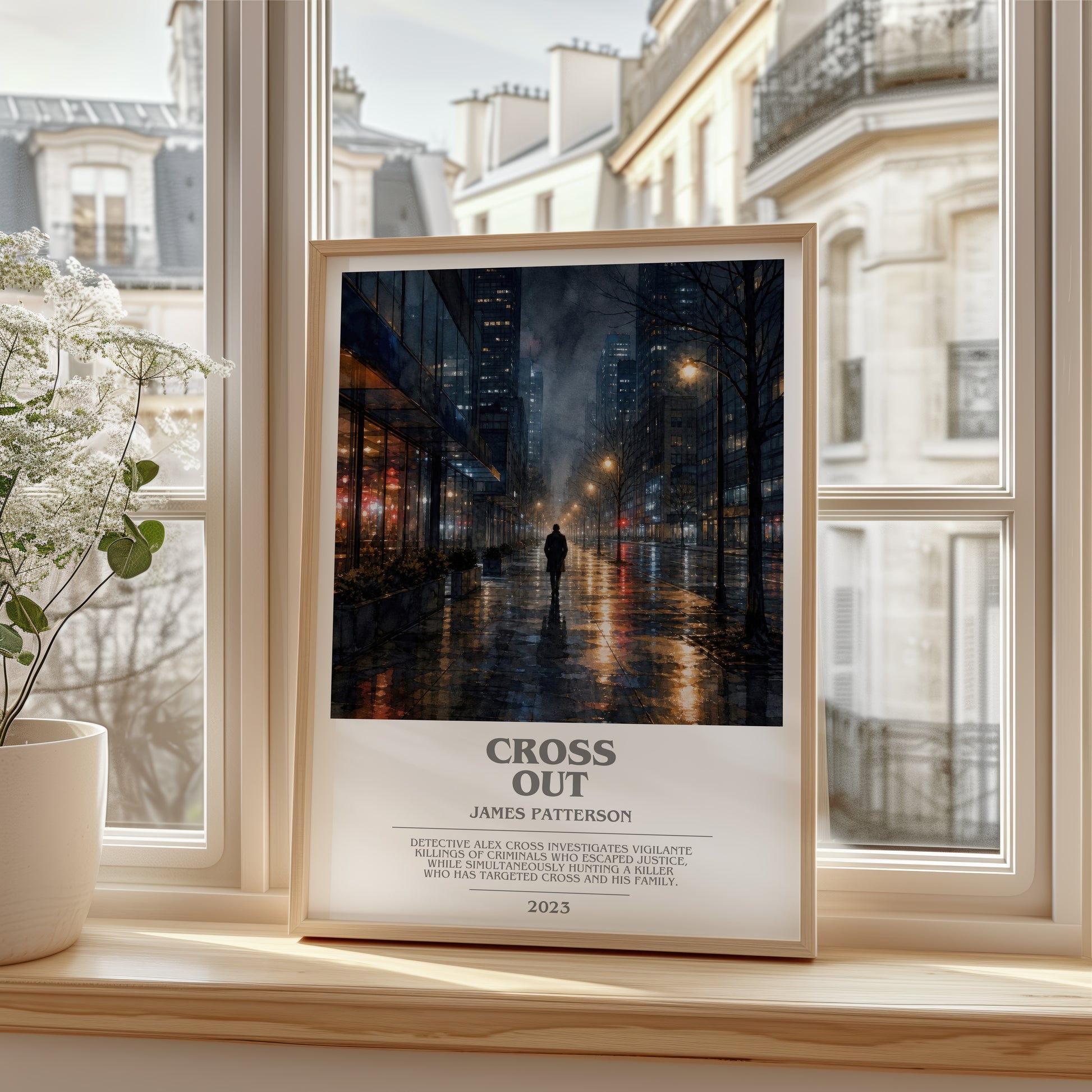 Cross Out bookish poster colour and style options – James Patterson book art