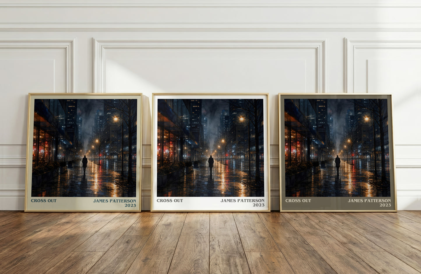 Cross Out literary art print colour and style options – James Patterson book art