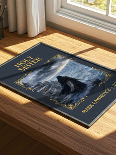 Holy Sister Classic Book Art Print by Mark Lawrence – print on a sunlit desk