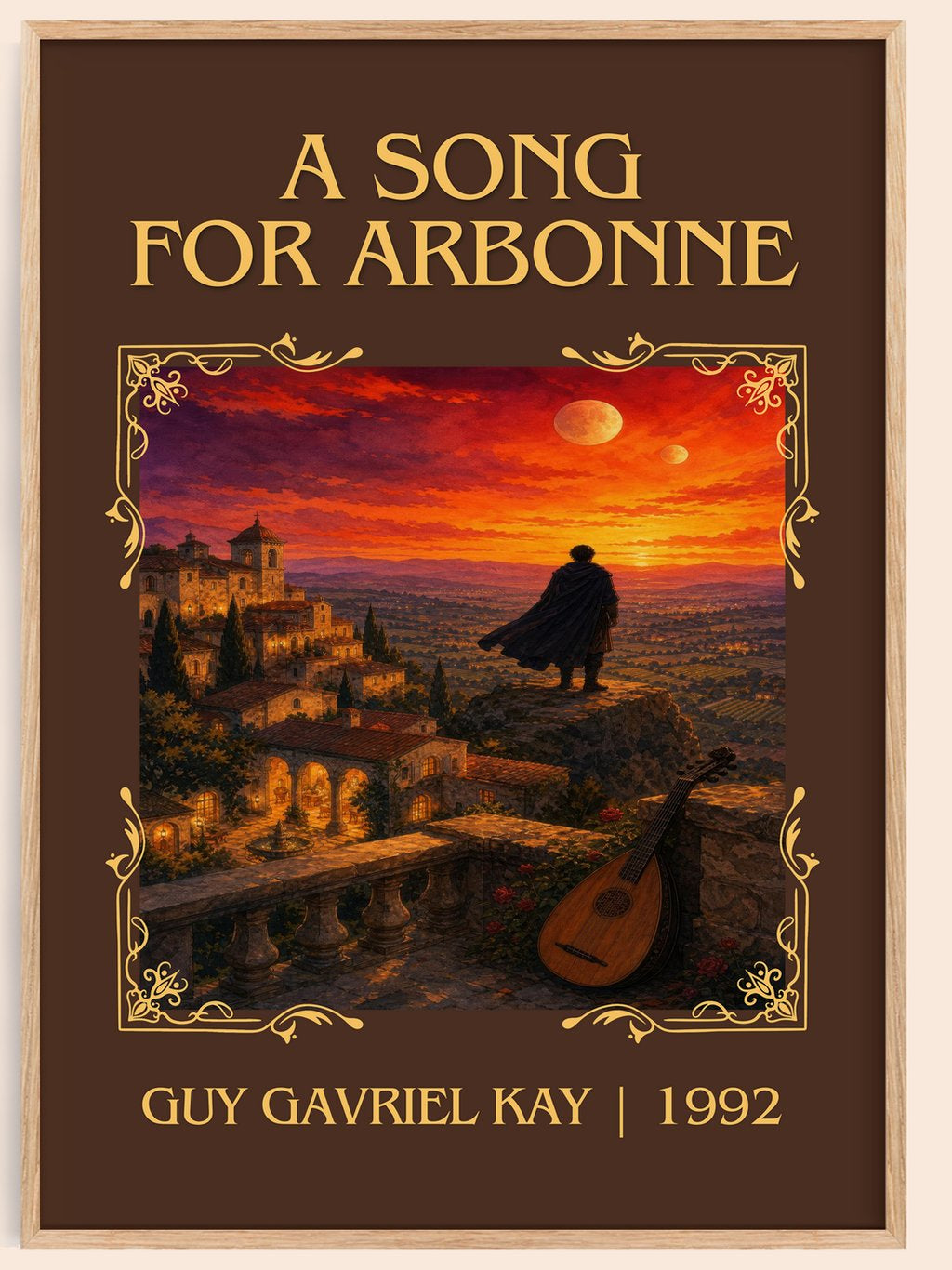 A Song for Arbonne Classic Book Art Print by Guy Gavriel Kay – book poster