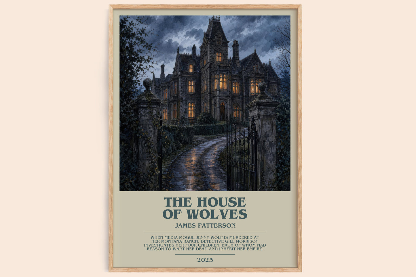 The House Of Wolves bookish book poster by James Patterson – framed literary art print