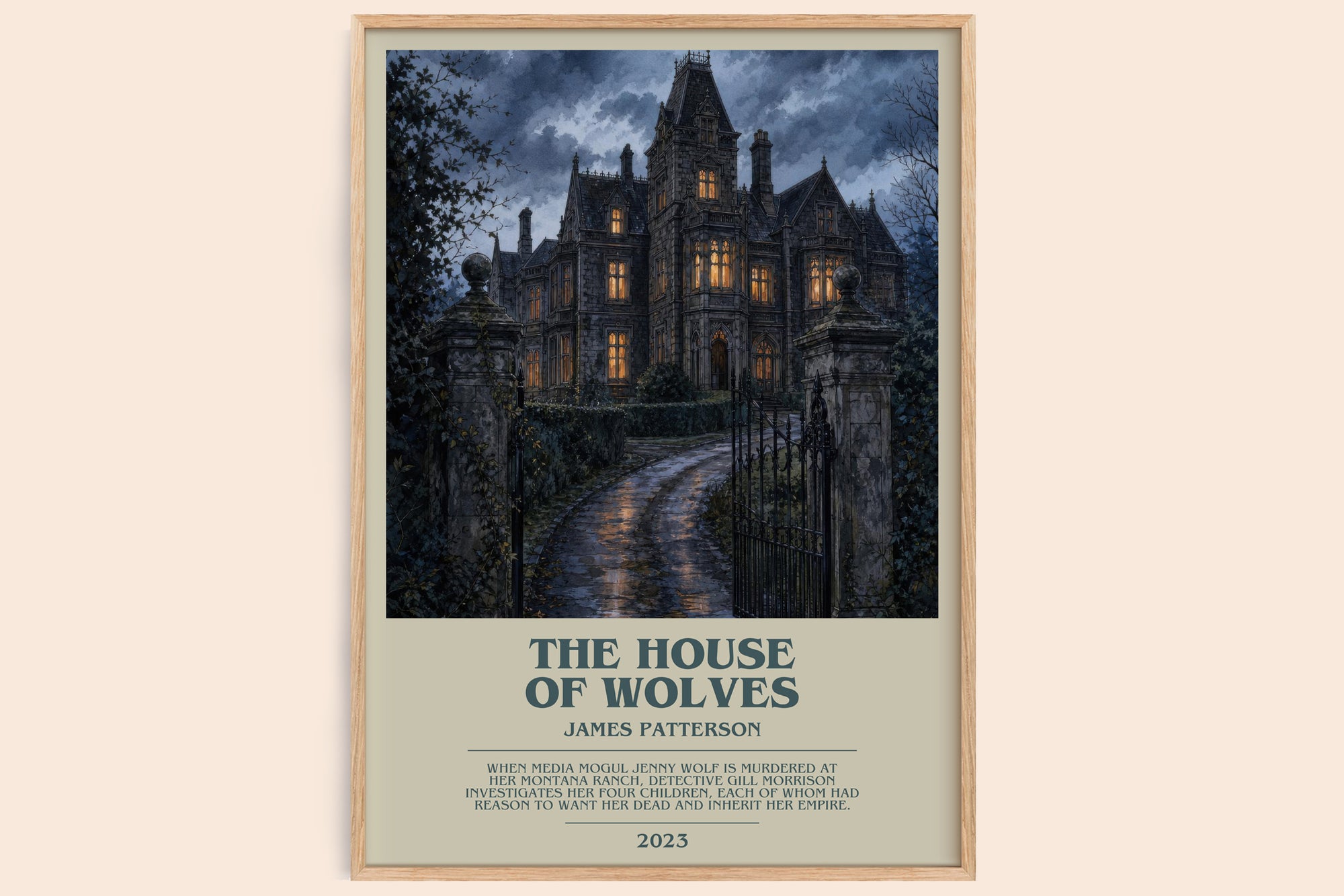 The House Of Wolves bookish book poster by James Patterson – framed literary art print