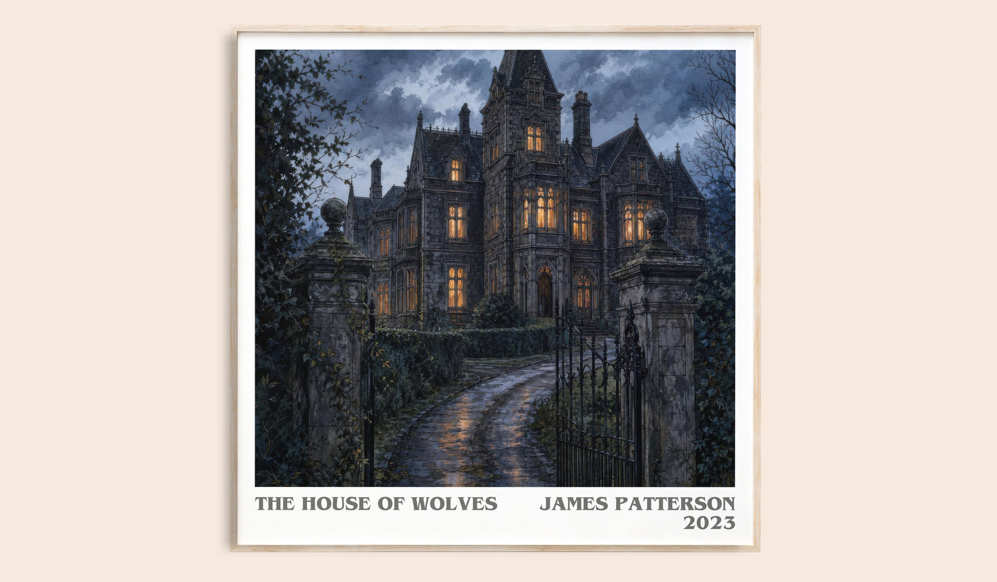 The House Of Wolves literary book poster by James Patterson – framed literary art print