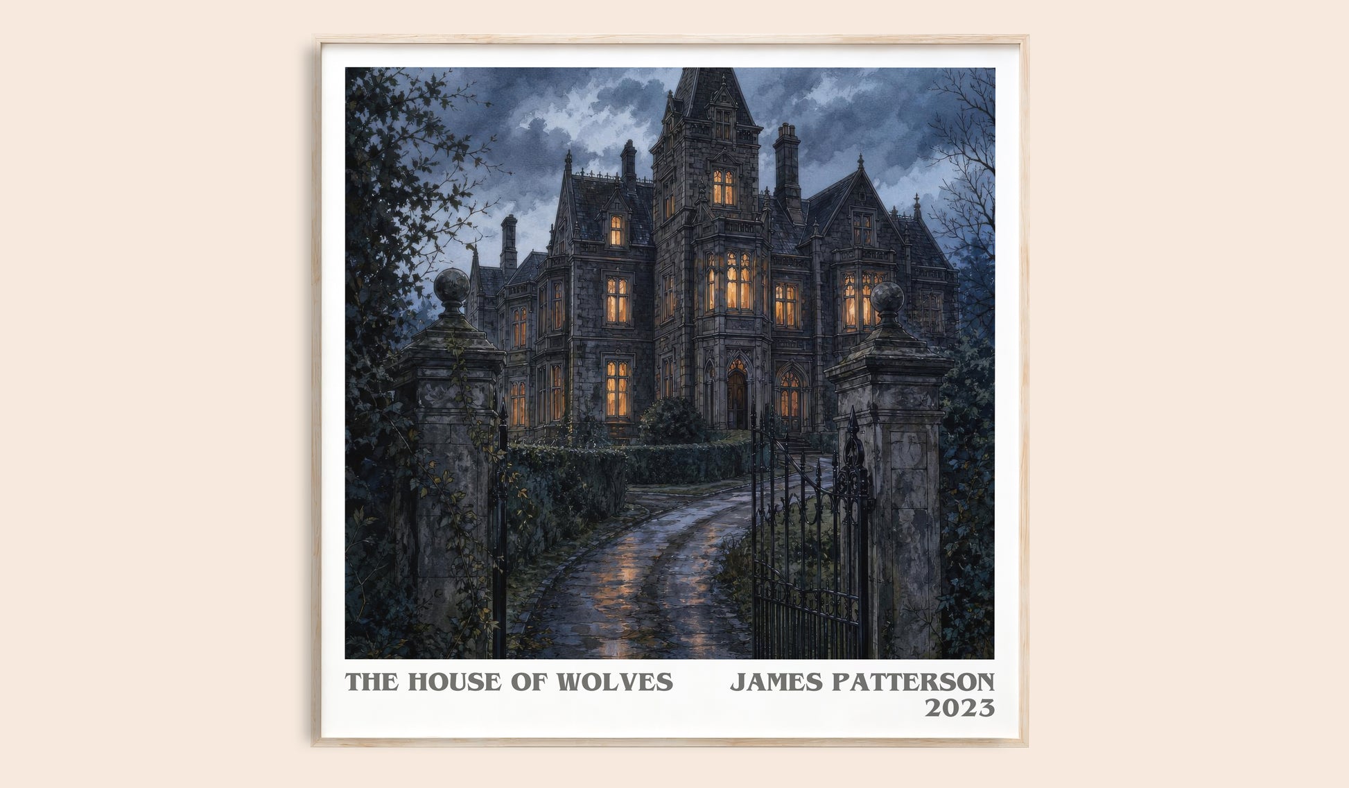 The House Of Wolves literary book poster by James Patterson – framed literary art print