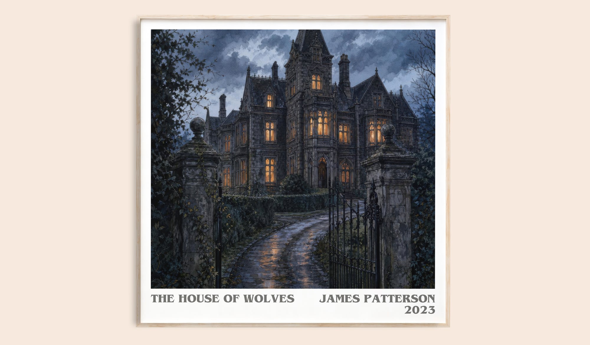 The House Of Wolves literary book poster by James Patterson – framed literary art print