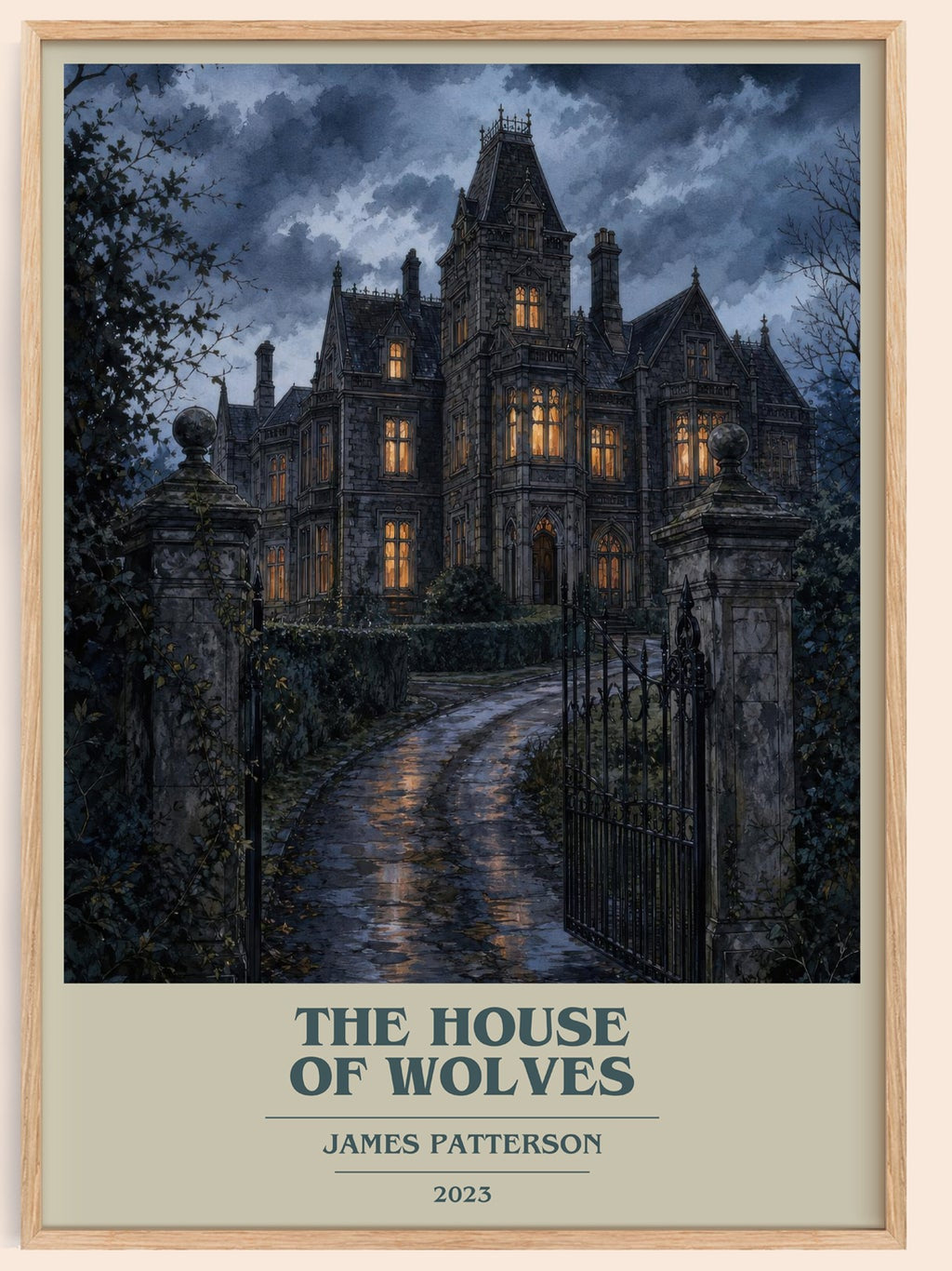 The House Of Wolves book cover book poster by James Patterson – framed literary art print