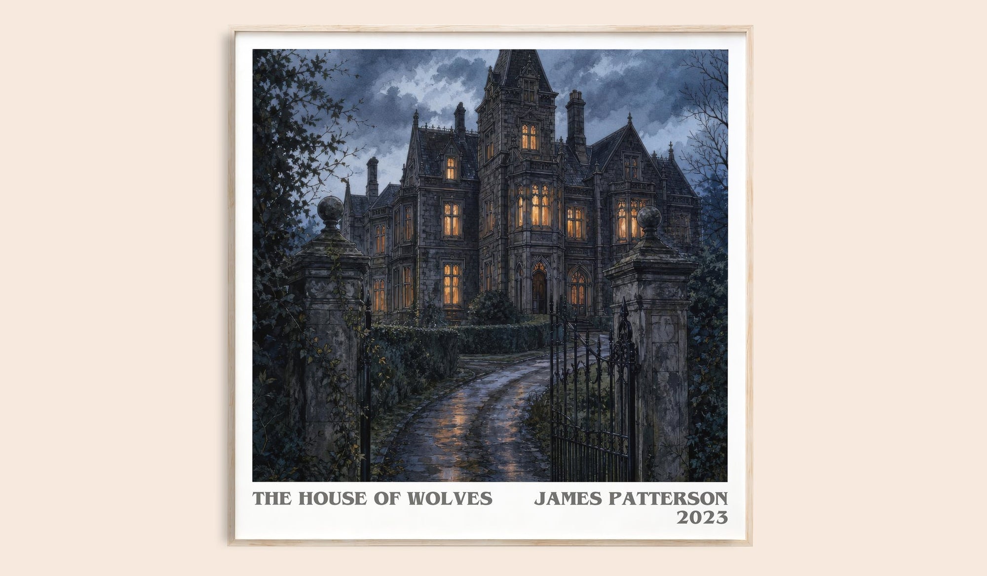 The House Of Wolves literary book poster by James Patterson – framed literary art print