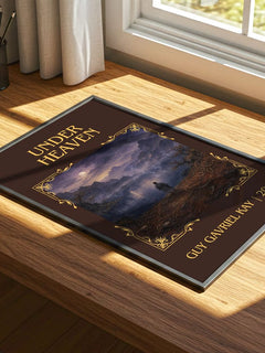 Under Heaven Classic Book Art Print by Guy Gavriel Kay – print on a sunlit desk
