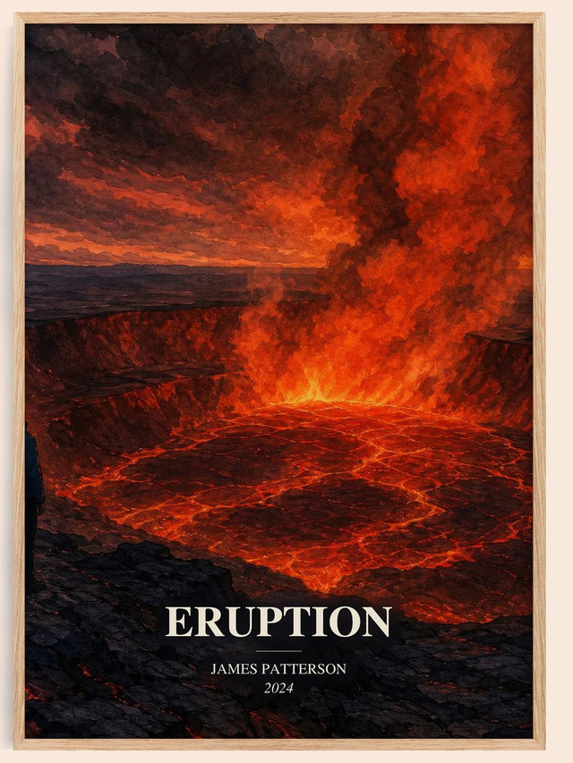 Eruption Book Watercolour Illustration by James Patterson