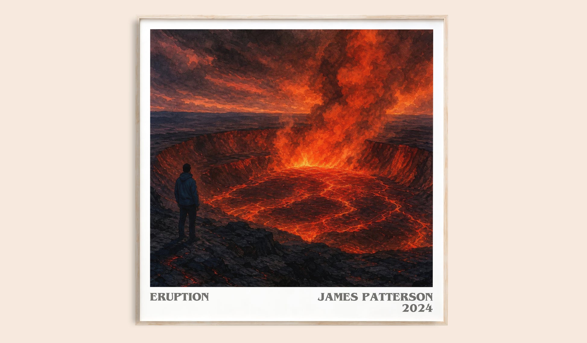 Eruption literary book poster by James Patterson – framed literary art print