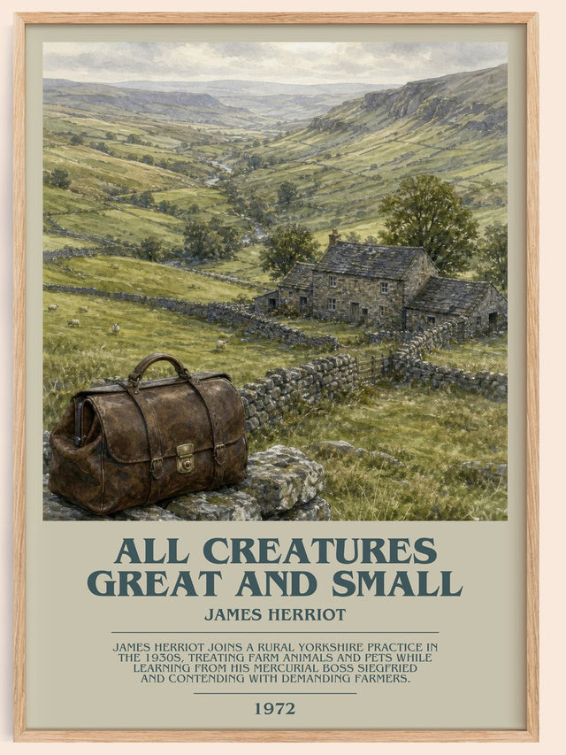 All Creatures Great And Small Bookish Wall Art by James Herriot