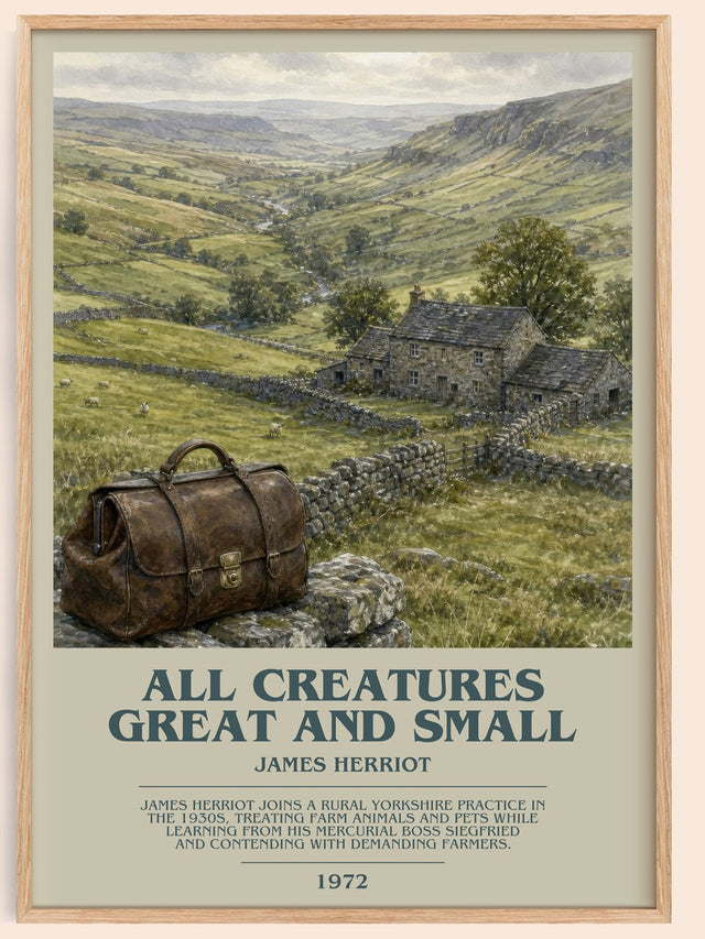 All Creatures Great And Small Bookish Wall Art by James Herriot