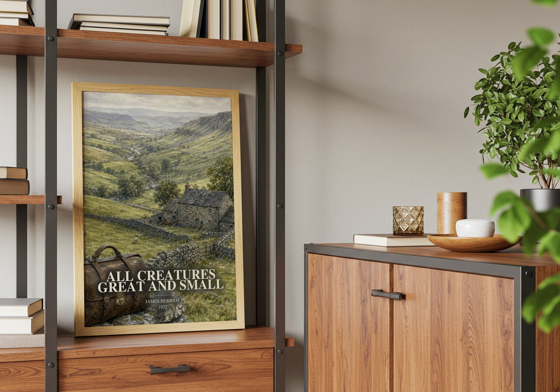 All Creatures Great And Small book watercolour illustration paper finish options – matte satin gloss