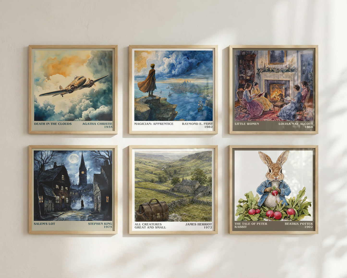 All Creatures Great And Small literary print framed by window – literary home decor