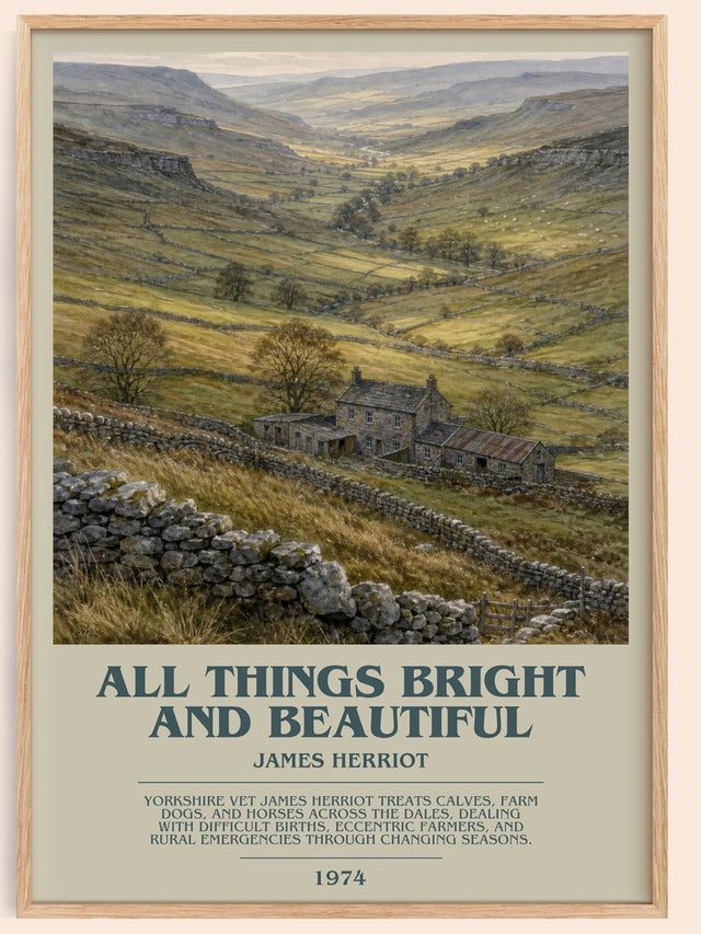 All Things Bright And Beautiful Bookish Wall Art by James Herriot