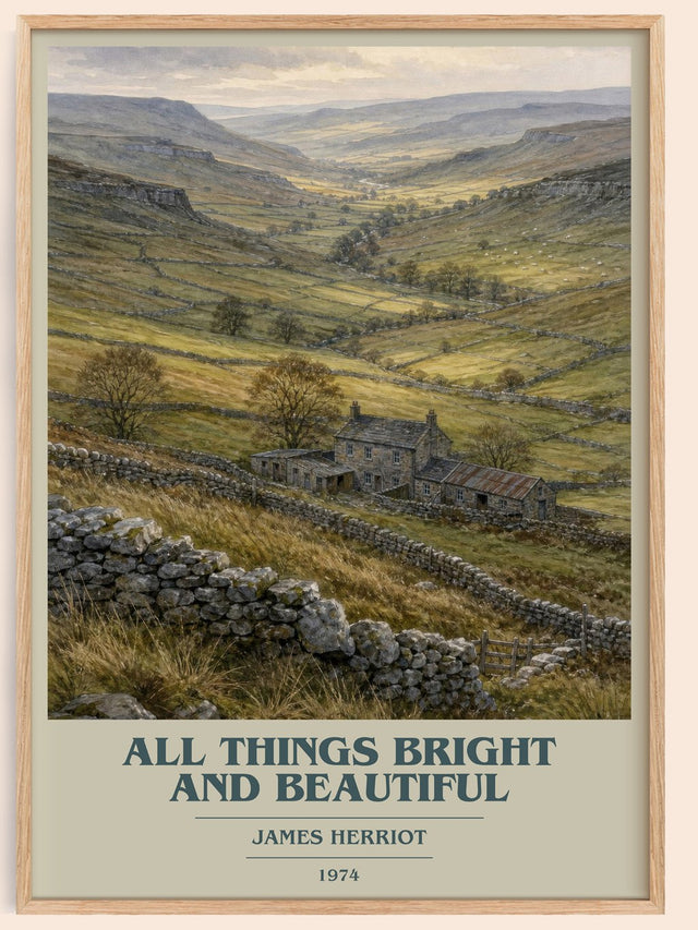 All Things Bright And Beautiful Book Cover Poster by James Herriot