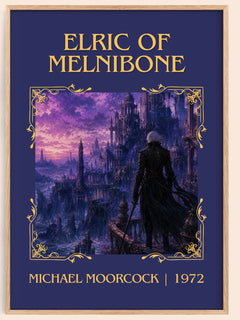 Elric of Melniboné Classic Book Art Print by Michael Moorcock – book poster