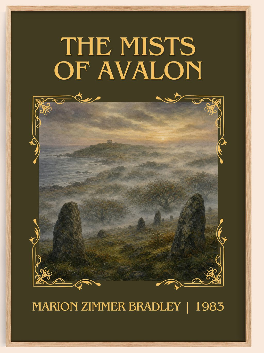 The Mists of Avalon Classic Book Art Print by Marion Zimmer Bradley – book poster