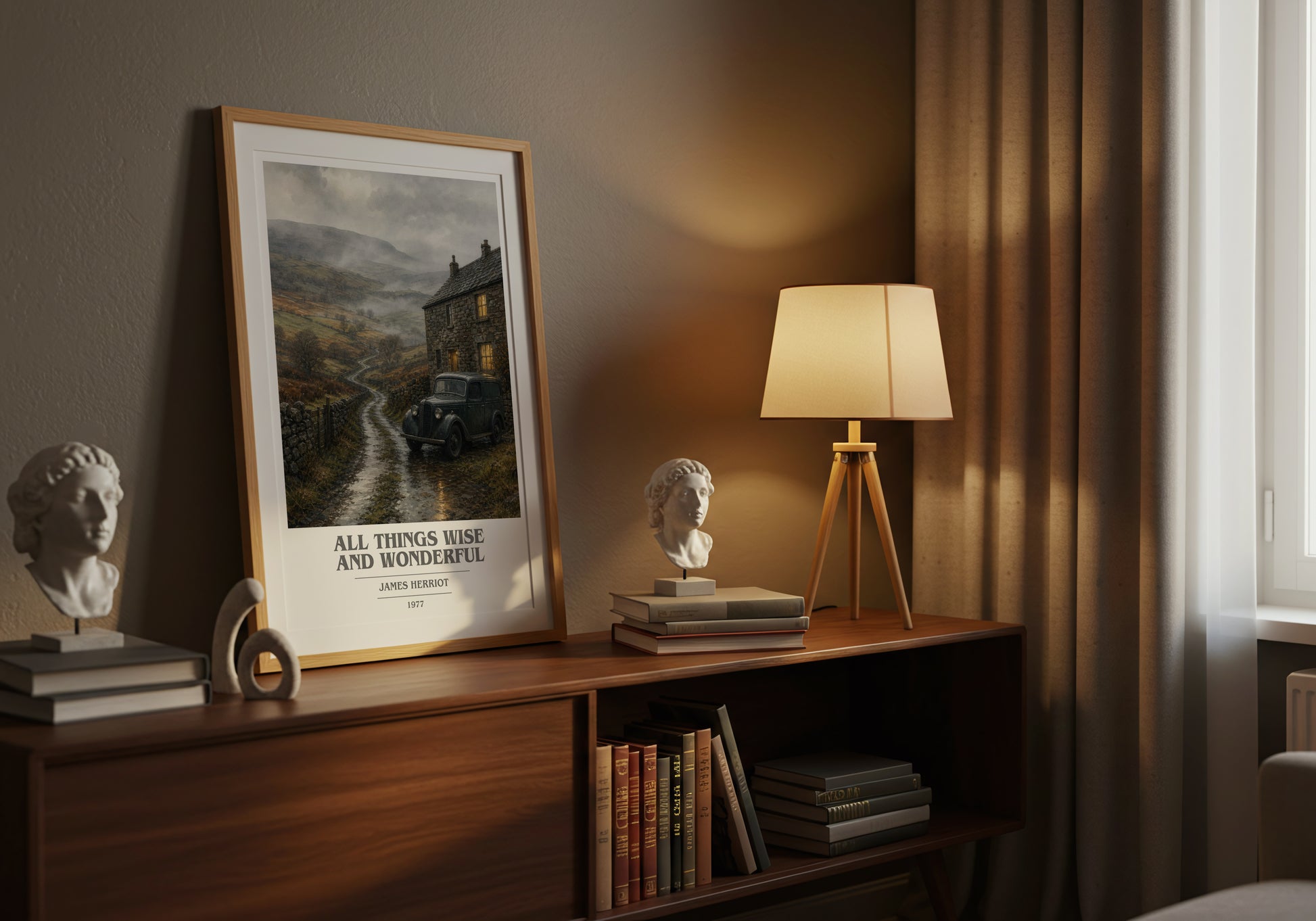 All Things Wise And Wonderful book cover book poster framed on wall – memoir wall art