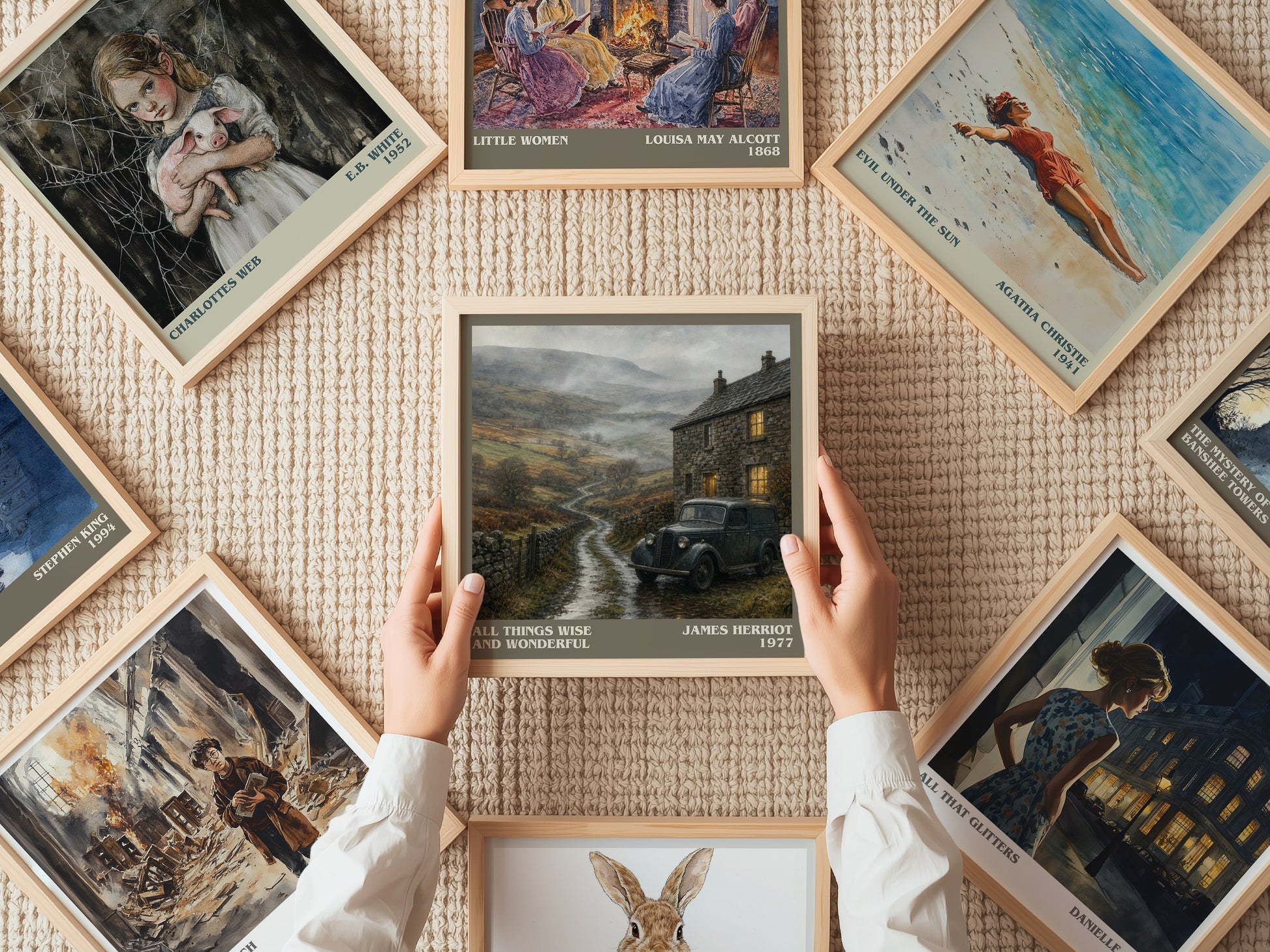 All Things Wise And Wonderful literary book poster framed on wall – memoir wall art