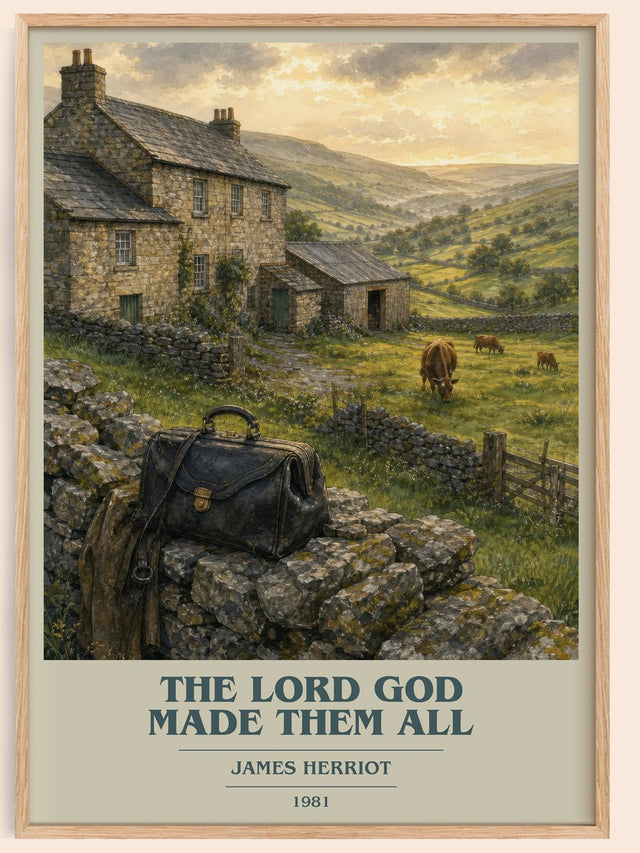 The Lord God Made Them All Book Cover Poster by James Herriot