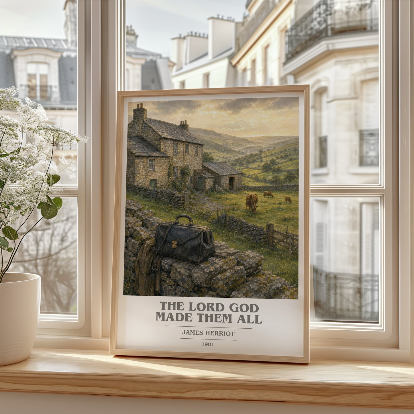 The Lord God Made Them All book cover poster colour and style options – James Herriot book art