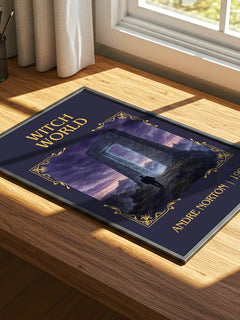 Witch World Classic Book Art Print by Andre Norton – print on a sunlit desk