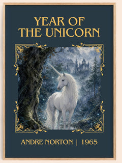 Year of the Unicorn Classic Book Art Print by Andre Norton – book poster