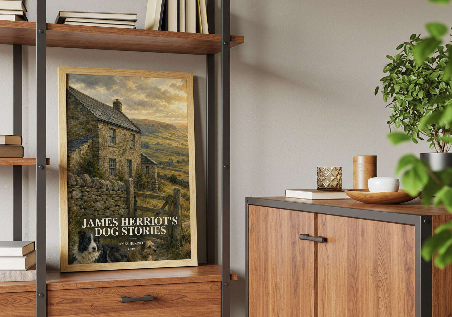 James Herriot'S Dog Stories book watercolour illustration paper finish options – matte satin gloss